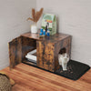 Retro Hidden Cat Litter Box Wooden Cabinet Furniture Indoor Cat House Nightstand
