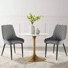 2 Pcs Velvet Dinning Chair High Back Metal Legs High Elastic Filing Comfortable