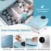Collapsible Foot Spa Massager with Heat, Shower & Timer-Blue