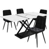 Dining Table and Chairs 4 Set Velvet Padded Seat Dining Kitchen Room Furniture