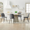 4PCs Folk Designer Velvet Dining Chairs Metal Legs Chairs Dining Room Kitchen