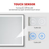 LED Bathroom Mirror 800x600 with Black Frame Demister Pad Touch Sensor Dimmable