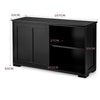 Freestanding Kitchen Storage Cabinet Floor Storage Cabinet-Black