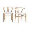 Dusk Jade Ivory Boucle & Light Beech Set of 2 Dining Chairs RRP £499