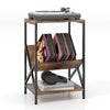 3-Tier Record Player Stand Record Holder Shelf Display Shelf Bedroom End Table