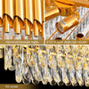 Modern Crystal Chandeliers 3-Tier K9 Oval Crystal Chandeliers Light Fixture Rect