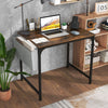 Modern Writing Study Desk Computer Desk w/Storage Bag-Brown