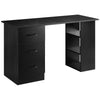 Computer Desk w/ Storage, Writing Study Table for Home Office, Black