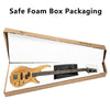 Glarry Basswood 24 Frets Electric GIB Bass Guitar w/ Bag Wire Tools Burlywood