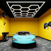 14 Hexagon LED Lighting Car Detail Garage Workshop Retail Lighting Gym Home UK