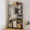 Tall Plant Stand Metal Indoor Flower Pot Rack Hanging Hooks Living Room Balcony