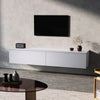 160cm Floating TV Unit Stand Wall Mount Media Console with 2 Storage Compartment