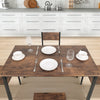 Modern Dining Table 4 Chairs Set Metal Frame Kitchen Home Bar Bistro Grey/Brown