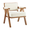 Dusk Matilda Ivory Boucle & Solid Wood Accent Chair RRP £199