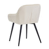 Noble Set of 2 Dining Chairs Velvet Armchairs Upholstered Soft Seat Back Metal