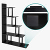 L-Shape Bookshelf Corner Bookcase Home Office Storage Display Rack Freestanding