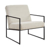 Dusk Rae Light Beige Chenille & Black Iron Accent Chair RRP £118