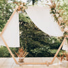 96" Wood Wedding Arch Backdrop Stand Hexagon Garden Arbor Frame Party Dec