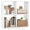 4-Cube Bookcase Home 2-tier Bookshelf w/ Anti-toppling Kit & Display Shelf