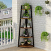 Tribesigns 70 inch Tall Corner Shelf, 5 Tier Rustic Corner Bookshelf
