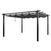 13FT Aluminum Pergola Awning Gazebo Outdoor Canopy Furniture Barbecue Shelter
