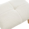 Upholstered Sherpa Fleece Recliner Sofa with Footstool Tub Armchair Lounge Chair