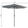 3M Outdoor Garden Umbrella Parasol Sun Shade Patio Hanging Cantilever Round Home