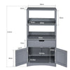 Kitchen Cupboard Bathroom Cabinet Freestanding Storage Cabinet Bookcase W/2 Door