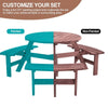 6 Seater Wooden Round Picnic Table and Bench Garden Furniture Set Outdoor Patio