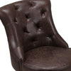 Home Office Chair PU Leather Computer Desk Chair Swivel Armless Chair Study Work