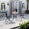 Mosaic Bistro Set Outdoor Patio Garden Furniture Dining Set Table Folding Chairs