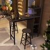 3PCS Bar Table Set, Industrial Counter Height Dining Table and 2 Stoo