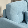 Chic Loveseat w/ Armrests, Light Blue , Refurbished
