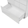 6 Drawer Chest of Drawers Sideboard with LED Storage Cabinet High Gloss White