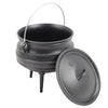 8L Cast Iron Dutch Oven Potjie Pot Outdoor Camping Fire Cooking Cooker W/ Handle
