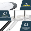 Solid TV Floor Stand Modern Art Style Oval Marble Shelf TV Mount 40-75” Flat LCD