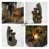 Garden Fountain Water Feature LED Lights Indoor Outdoor Polyresin Statues Decor