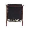Cow Print Accent Chair Modern Armchair with Walnut Solid Wooden Frame & Armrest