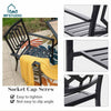 2Pcs Outdoor Patio Dining Stackable Chair Wrought Iron Furniture Bistro Chair