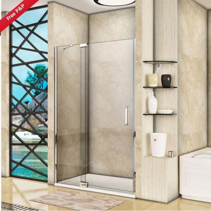 1200mm Frameless Pivot Walk in Shower Door Enclosure 8mm Glass Screen Cubicle