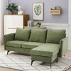 Modern L-Shaped Corner Sofa 3 Seater Lounge Armchair Couch Padded Sleeper Chaise