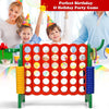 Giant 4 in a Row Game Jumbo Connect 4 Games w/42 Rings Basketball Hoop-Green