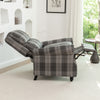 Occasional Tartan Fabric Recliner Armchair Sleeper Chair Single Sofa W/ Footrest