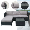 Patio Rattan Garden Furniture 4 Seater Outdoor Set Sofa w/ Table FREE RAIN COVER