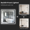 800x800mm Splendent Cube LED Bathroom Mirror with Lights | IP65| Demister| Touch