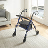 Lightweight Foldable Aluminium Rollator Walking Frame Wheeled Walker Padded Seat