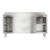 5FT Commercial Worktable Stainless Steel Catering Prep Table Cabinet Work Bench