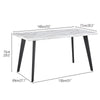 Morden White Dining Table Dining Room Kitchen Garden Table Metal Straight Legs