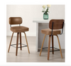 Swivel Counter Height Bar Stools, Set of 2, 26" Upholstered PU Leather READ DESC
