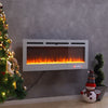 Electric 36" 40" 50" 60" LED Fireplace Wall Mounted Inset Into Wall Fire Heater